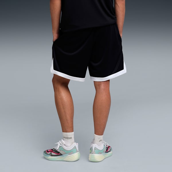 Hoopaverse Men’s Moisture-Wicking Basketball 6" Shorts, PUMA Black, extralarge-IND